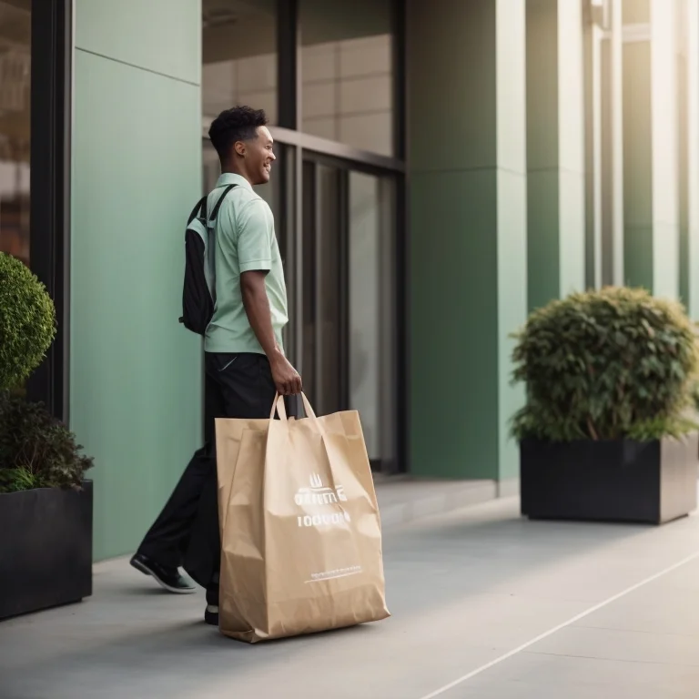 Fahrer nimmt Mehrwegtasche mit